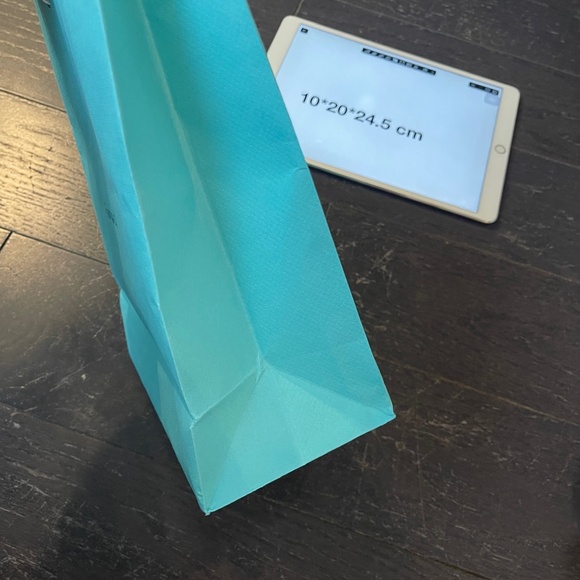 Tiffany&Co. blue white empty shopping bag tote storage decoration with 2 ribbons - Picture 2 of 4